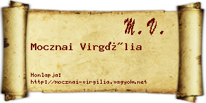 Mocznai Virgília névjegykártya